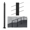 VEVOR Kabelių turėklų stulpas, 42" x 1" x 2", 30° kampinės skylės, 12 išgręžtų skylių