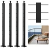 VEVOR Kabelių turėklų stulpeliai, 4 vnt., 36x2x2 col., horizontalios skylės, juodi