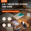 Sofa VEVOR Kaimiško stiliaus galinis staliukas su USB ir rozetėmis, 3 aukštų, su 1 stalčiumi