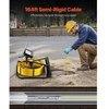 Koduva VEVOR kanalizacijos kamera, 164 ft/50 m, 4,3 colio vamzdžių apžiūros kamera su 6 reguliuojamais LED, 16GB kortele ir 8500mAh baterija
