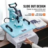 VEVOR Karšto preso mašina 300 x 380 mm 8 viename su 850,5 g puodelių presu, žalia