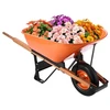 Koduva VEVOR karutis su ratuku WB-007A, 6 kub. pėd. / 150 kg, oranžinis ir juodas