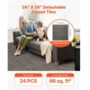 VEVOR Kiliminės plytelės 610 x 610 mm, 24 vnt., modulinis kilimas, tamsiai ruda