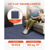VEVOR Kiliminės plytelės 610x610 mm, 15 vnt., lipnios, pilkos