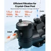 Koduva VEVOR kintamo greičio baseino siurblys, 1350 W, AC 220–240 V, 30 000 l/h, su filtro krepšeliu