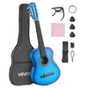 VEVOR Klasikinė gitara 780 mm, mėlyna, starter rinkinys