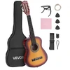 VEVOR Klasikinė gitara 780 mm, sunburst, rinkinys pradedantiesiems