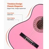 VEVOR Klasikinė gitara, 960 mm, rožinė, su priedų rinkiniu