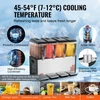 Koduva VEVOR komercinis gėrimų dispenseris, 4 talpos po 12 l, 510 W, nerūdijančio plieno, su 45°F–54°F aušinimu