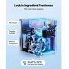 VEVOR Komercinis minkštų ledų aparatas, 20–28 l/h, 2200 W, 3 skonių, stalinis, 2 x 6 l talpos