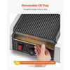 Koduva VEVOR komercinis panini grilis 1800 W, nerūdijančio plieno sumuštinių presas su temperatūros kontrole, 22 x 23 cm
