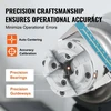 VEVOR KP96 4 žandų tekinimo griebtuvas, 9,5 cm, savicentruojantis