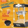 VEVOR Kukurūzų spragėsių aparatas, 480 W, 4 oz katilas, 1,5 galono per partiją, stalinis, juodas