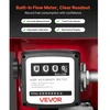VEVOR Kuro perkėlimo siurblys 230V, 16 GPM 60 l/min, su matuokliu, automatiniu purkštuvu ir 2 žarnomis