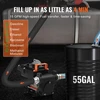 VEVOR Kuro pernašos siurblys, 12V DC, 57 l/min (15 GPM), 186 W, nešiojamas, su automatiniu uždarymo antgaliu