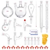 Koduva VEVOR laboratorinės distiliacijos rinkinys, 3,3 boro stiklo, 24/40 jungtis, 1000 ml, 29 dalių