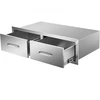 Koduva VEVOR lauko virtuvės stalčiai, 30" W x 10" H x 20" D, horizontalūs dvigubi BBQ stalčiai su rankena