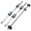 VEVOR Linijinis kreipiamasis bėgis HGR20 1000 mm, 2 vnt., RM1605 1000 mm rutulinis sraigtas, BF12/BK12 rinkinys