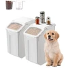 VEVOR Maisto laikymo indas, 20 l x 2, su ratukais, 2 matavimo puodeliai, hermetiškas dangtis, 2 vnt.