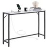 VEVOR Marmurinis konsolinis stalas, 110 x 23,9 x 74,2 cm, su maitinimo lizdu