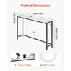 VEVOR Marmurinis konsolinis stalas, 110 x 23,9 x 74,2 cm, su maitinimo lizdu