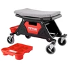 VEVOR Mechaniko taburetė, 136,1kg talpa, riedanti sėdynė su 10,2 cm ratukais, 3 ištraukiamais įrankių padėklais ir stalčiumi