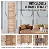 VEVOR Medinė kambario pertvara, 4 panelių sulankstoma privatumo širma, 1700 mm aukščio