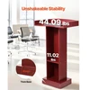 VEVOR Medinis podiumas, 1040 mm, pastatomas, su plačiu skaitymo paviršiumi ir lentyna