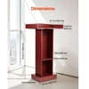 VEVOR Medinis podiumas, 1040 mm, pastatomas, su plačiu skaitymo paviršiumi ir lentyna
