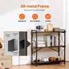 VEVOR Metalinė 3 aukštų knygų lentyna, industrinė, atvira, pastatoma, rustiška, svetainei, miegamajam ir biurui