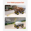 Koduva VEVOR metalinis sodo vežimėlis V500, geltonas, juodas, iki 226,8kg