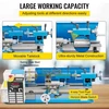 Koduva VEVOR mini metalo tekinimo staklės, 180 x 350 mm, 550W, kintamo greičio, 3 žandikaulių griebtuvas