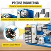 Koduva VEVOR mini metalo tekinimo staklės, 180 x 350 mm, 550W, kintamo greičio, 3 žandikaulių griebtuvas