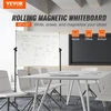 VEVOR Mobilioji dvipusė magnetinė baltoji lenta, 48 x 32 colių, su ratukais, reguliuojamo aukščio