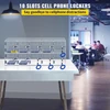 Koduva VEVOR mobiliojo telefono saugojimo spintelė, 10 skylių, skaidri, akrilinė, su durų užraktais ir raktais