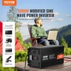Koduva VEVOR modifikuotos sinusoidės keitiklis, 5000 W, DC 12 V į AC 230 V, su 2 AC lizdais, 2 USB, 1 USB-C, LCD ir nuotoliniu valdymu