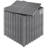 VEVOR Modulinis drenažo kilimėlis, 15,7 x 15,7 col., 24 vnt., pilkas