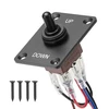VEVOR Momentinis perjungimo jungiklis, 6 kontaktų, (ON)-Off-(ON), 12 V/30 A, 250 V/15 A, su montavimo skydeliu