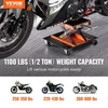 VEVOR Motociklo ir ATV keltuvas, žirklinis domkratas su vežimėliu, 499,5kg, plati platforma, rankinė rankena