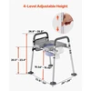 VEVOR Naktinis komodas FBL760638, 227 kg, 4-in-1, su paminkštinta sėdyne ir porankiais, 5 l kibiru