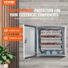 VEVOR Nerūdijančio plieno elektros dėžė NEMA 4X, 300 x 300 x 200 mm, IP66, su montavimo plokšte