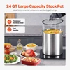 Koduva VEVOR nerūdijančio plieno puodas, 22,7 l, sidabrinis