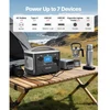 VEVOR Nešiojama elektrinė, 600 W, 493 Wh LiFePO₄, 7 išvesties prievadai