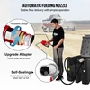 VEVOR Nešiojamas dyzelino bakas, 439,1 l, 37,85 l/min, 12 V siurblys, 399,3 cm žarna, juodas