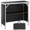 VEVOR Nešiojamas parodų podiumo stalas, 97,5 × 38,5 × 87 cm, juodas, sulankstomas