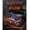 VEVOR Oro kompresorius, 18 l plieno bakas, 1 HP, 650 W, be alyvos, 120 PSI