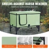 Koduva VEVOR pakelta šildoma kačių būda, kubo formos, reguliuojama temperatūra ir laikmatis, žalia, didelė
