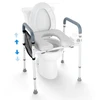 VEVOR Pakeltas tualeto sėdynės priedas, 7 padėčių aukščio reguliavimas 490–640 mm, 158,7kg, aliuminio rėmas