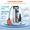 VEVOR Panardinamasis purvo vandens siurblys, 1300 W, 20000 l/h, 10 m laidas, automatinis plūdinis jungiklis