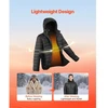 Koduva VEVOR pašiltinta vyriška striukė, 7.4 V, 6 šildymo zonos, 3 šilumos nustatymai, juoda